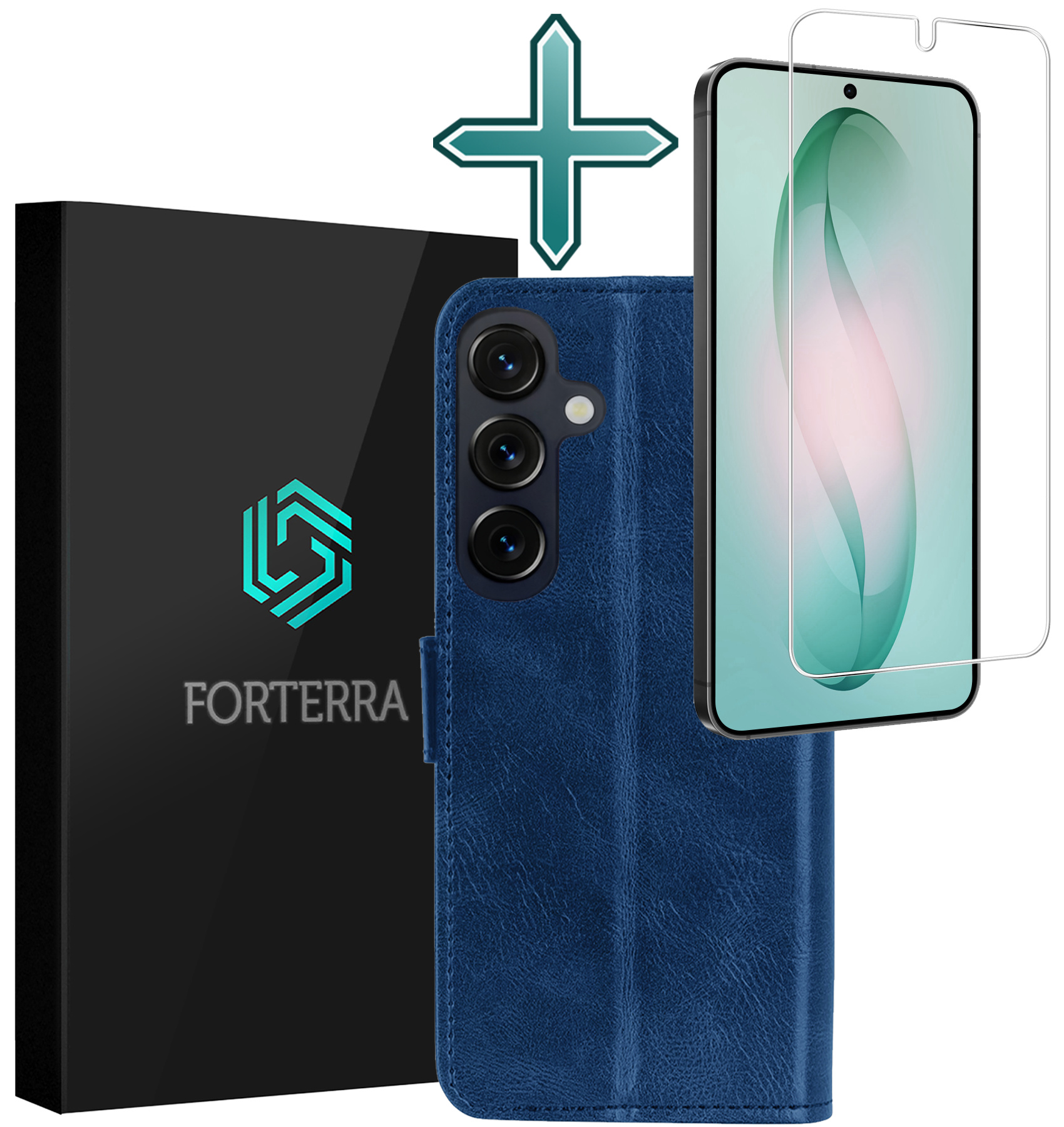 Forterra Forterra Samsung Galaxy S26 Plus Hoesje Bookcase Met Screenprotector - Donkerblauw
