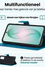Forterra Forterra Samsung Galaxy S26 Plus Hoesje Bookcase Met Screenprotector - Turquoise