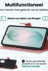 Forterra Forterra Samsung Galaxy S26 Plus Hoesje Bookcase Met 2x Screenprotector - Rose Goud