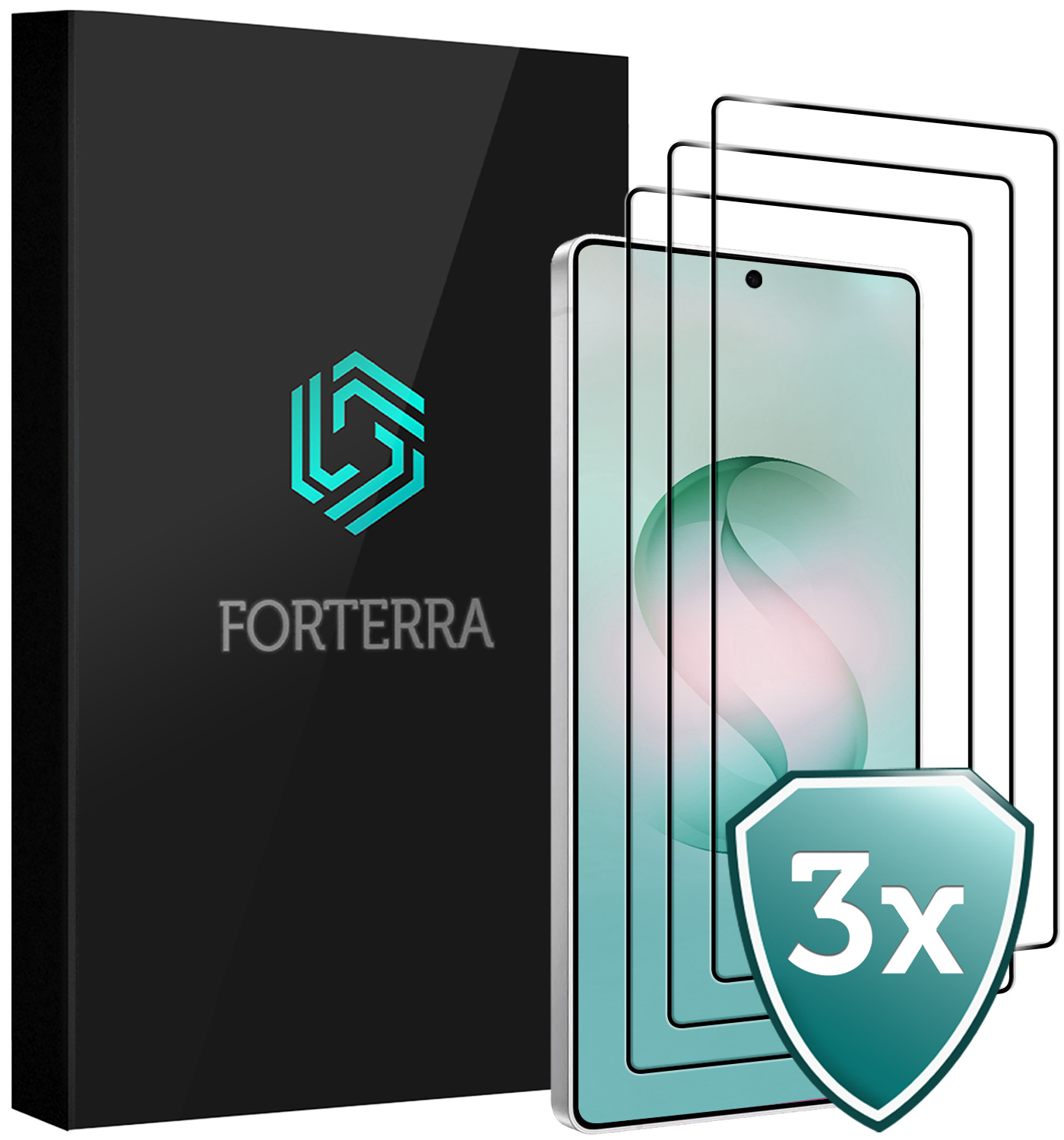 Forterra Forterra Samsung Galaxy S26 Ultra Screenprotector Glas Full Cover - 3 PACK