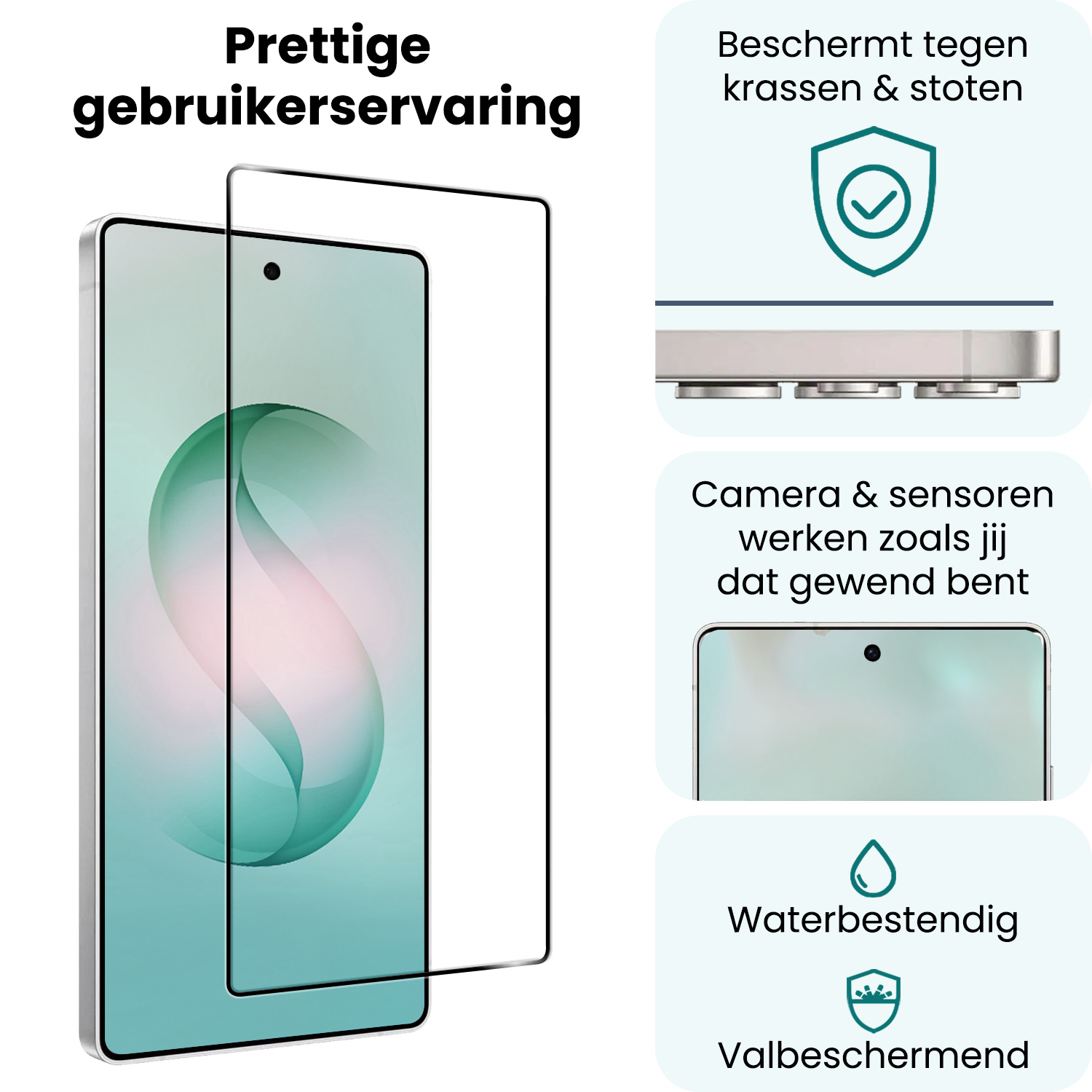 Forterra Forterra Samsung Galaxy S26 Ultra Screenprotector Glas Full Cover - 3 PACK