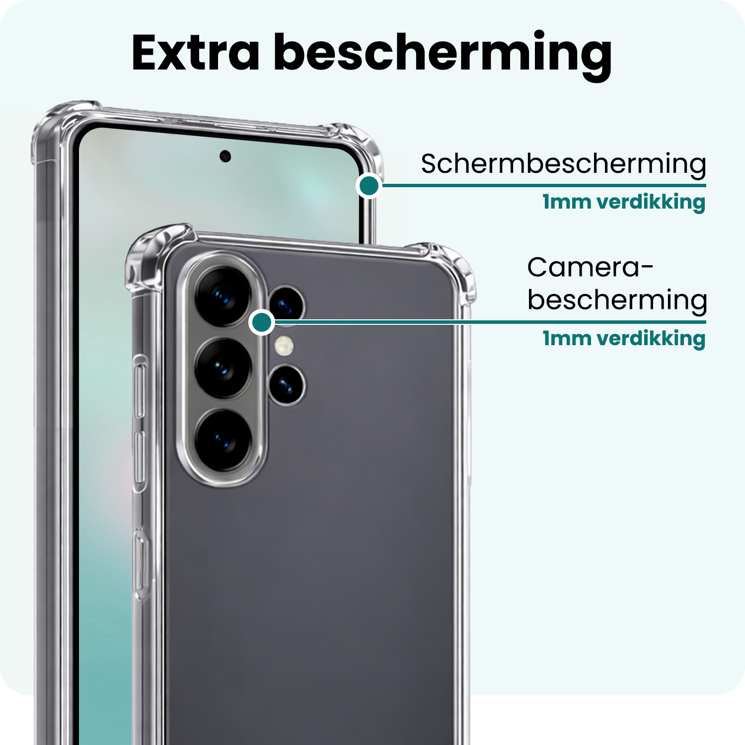 Forterra Forterra Samsung Galaxy S26 Ultra Hoesje Shockproof Met 2x Screenprotector