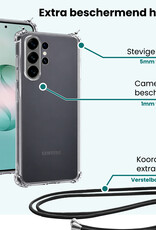 Forterra Forterra Samsung Galaxy S26 Ultra Hoesje Transparant Shockproof Met Zwart Koord