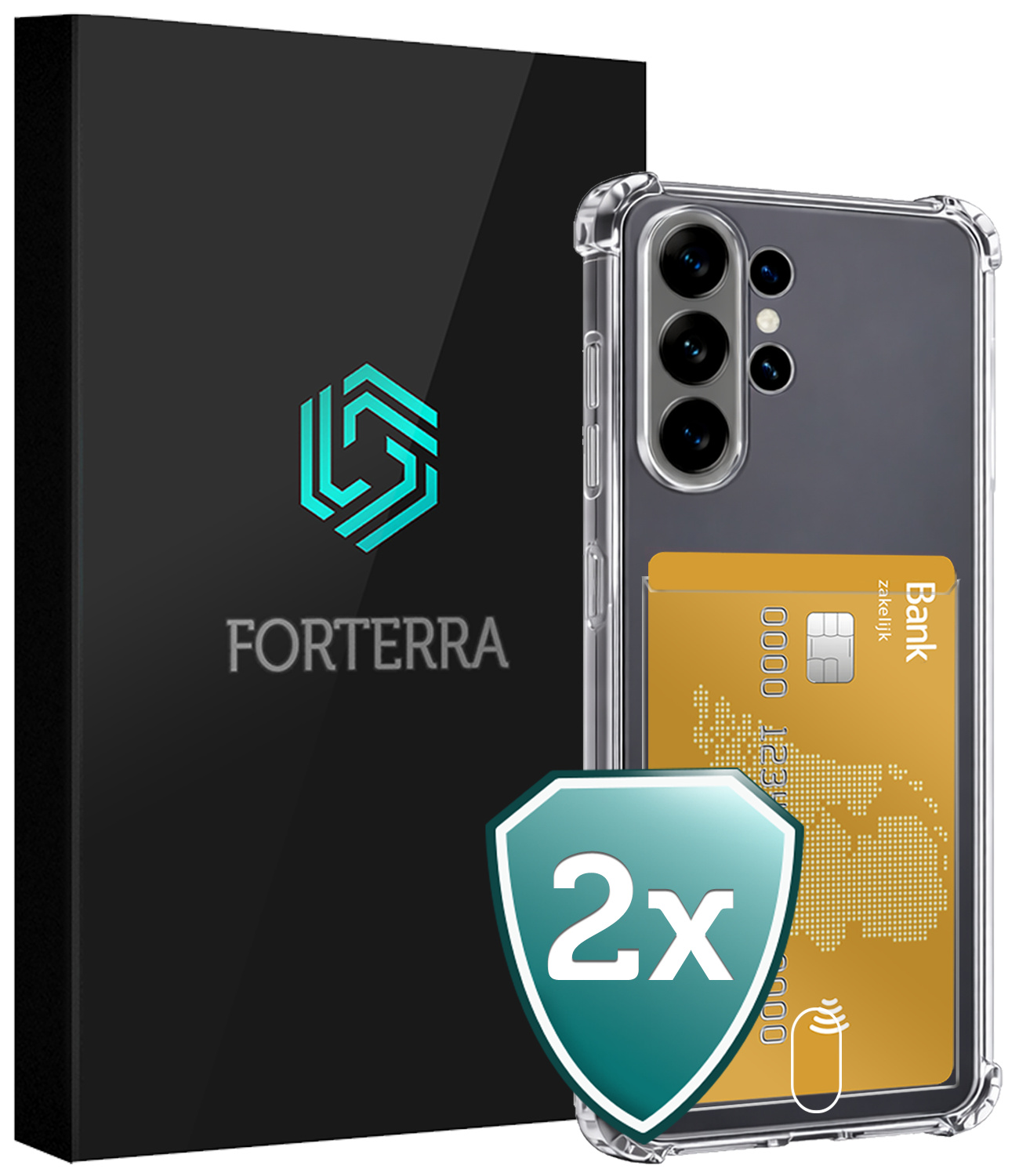 Forterra Forterra Samsung Galaxy S26 Ultra Hoesje Pashouder - 2 PACK