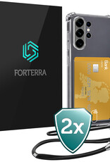 Forterra Forterra Samsung Galaxy S26 Ultra Hoesje Pashouder met Koord - 2 PACK