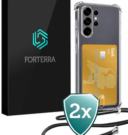 Forterra Forterra Samsung Galaxy S26 Ultra Hoesje Pashouder met Koord - 2 PACK