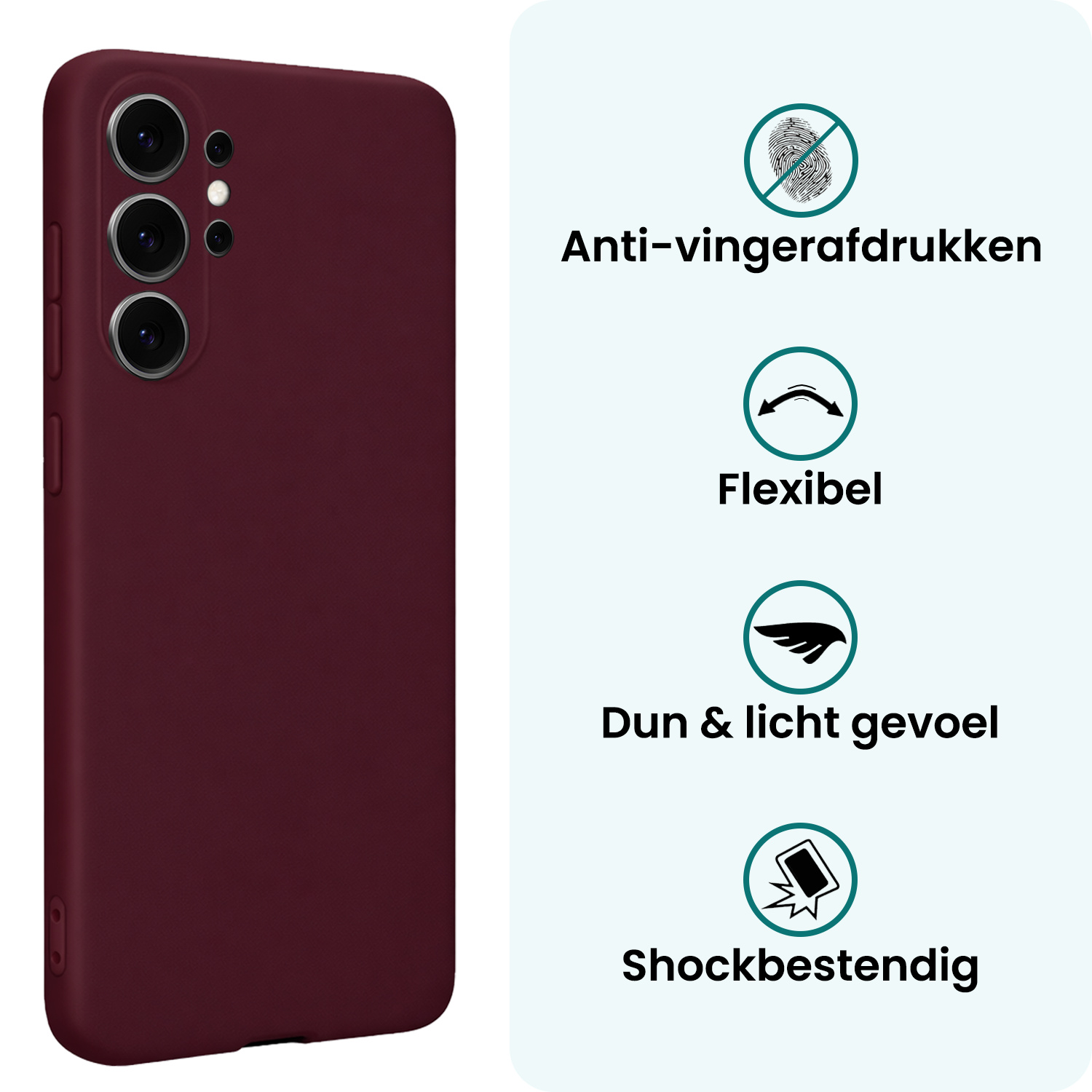 Forterra Forterra Samsung Galaxy S26 Ultra Hoesje Siliconen - Aubergine