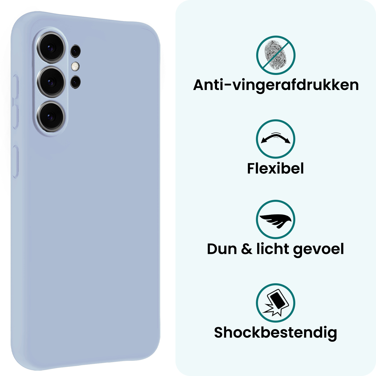 Forterra Forterra Samsung Galaxy S26 Ultra Hoesje Siliconen - Lichtblauw