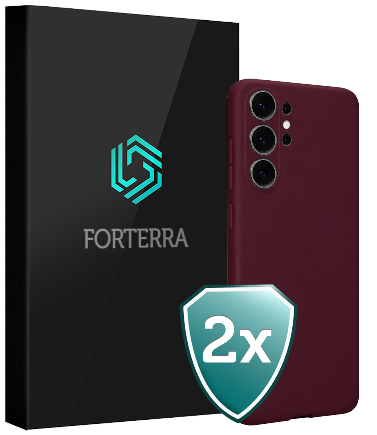 Forterra Forterra Samsung Galaxy S26 Ultra Hoesje Siliconen - Aubergine - 2 PACK
