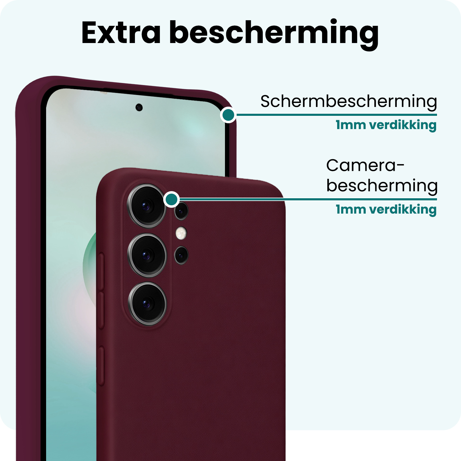 Forterra Forterra Samsung Galaxy S26 Ultra Hoesje Siliconen - Aubergine - 2 PACK