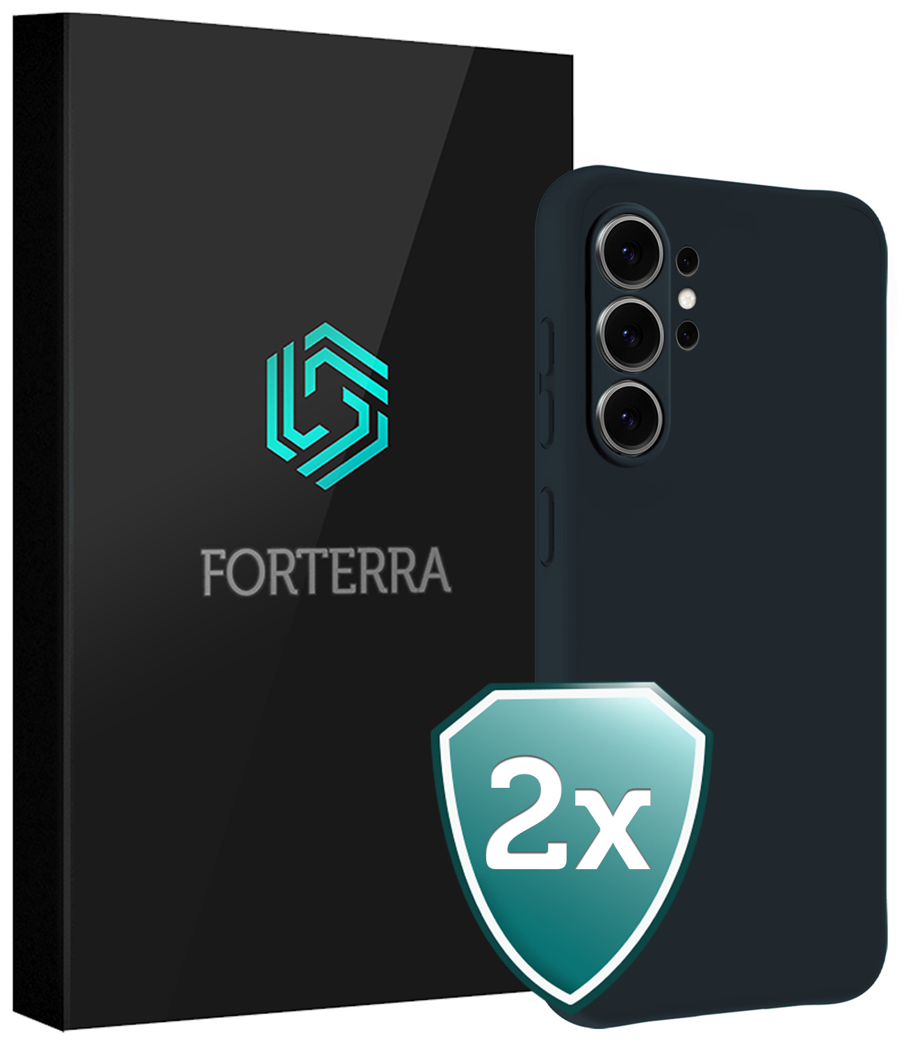 Forterra Forterra Samsung Galaxy S26 Ultra Hoesje Siliconen - Donkerblauw - 2 PACK