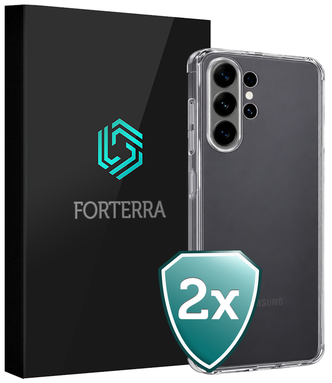 Forterra Forterra Samsung Galaxy S26 Ultra Hoesje Siliconen - Transparant - 2 PACK