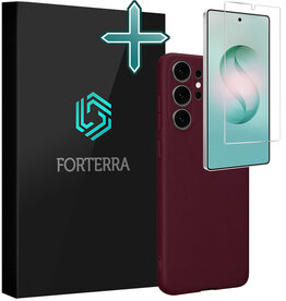 Forterra Forterra Samsung Galaxy S26 Ultra Hoesje Siliconen Met Screenprotector - Aubergine