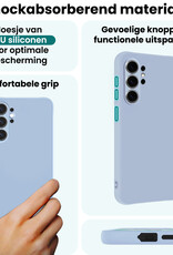 Forterra Forterra Samsung Galaxy S26 Ultra Hoesje Siliconen Met Screenprotector - Lichtblauw