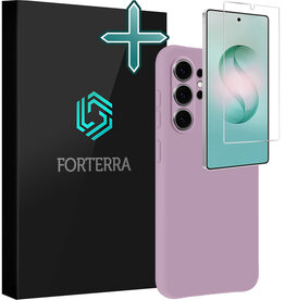 Forterra Forterra Samsung Galaxy S26 Ultra Hoesje Siliconen Met Screenprotector - Lila