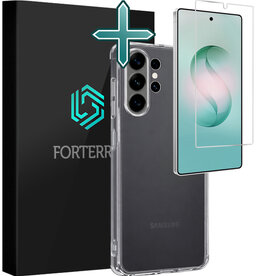 Forterra Forterra Samsung Galaxy S26 Ultra Hoesje Siliconen Met Screenprotector - Transparant