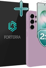 Forterra Forterra Samsung Galaxy S26 Ultra Hoesje Siliconen Met 2x Screenprotector - Lila