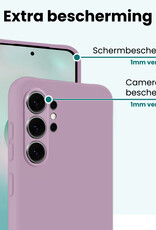 Forterra Forterra Samsung Galaxy S26 Ultra Hoesje Siliconen Met 2x Screenprotector - Lila