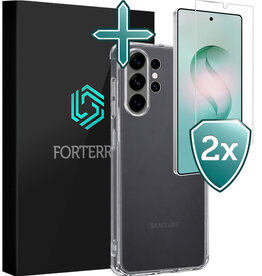 Forterra Forterra Samsung Galaxy S26 Ultra Hoesje Siliconen Met 2x Screenprotector - Transparant
