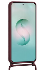 Forterra Forterra Samsung Galaxy S26 Ultra Hoesje Pashouder met Koord - Aubergine