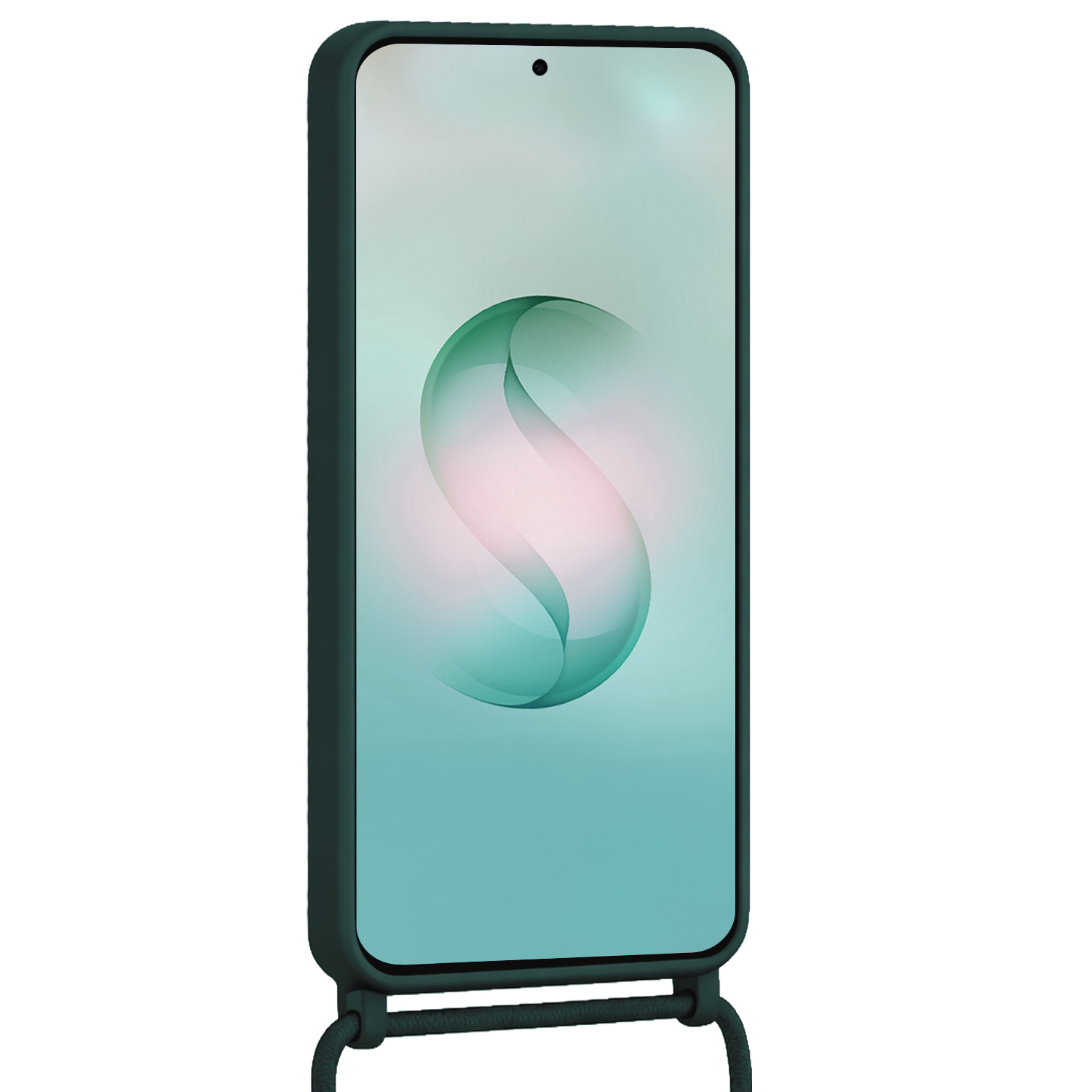 Forterra Forterra Samsung Galaxy S26 Ultra Hoesje Pashouder met Koord Met 2x Screenprotector - Donkergroen