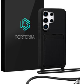 Forterra Forterra Samsung Galaxy S26 Ultra Hoesje Pashouder met Koord - Zwart
