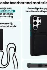 Forterra Forterra Samsung Galaxy S26 Ultra Hoesje Pashouder met Koord - Zwart
