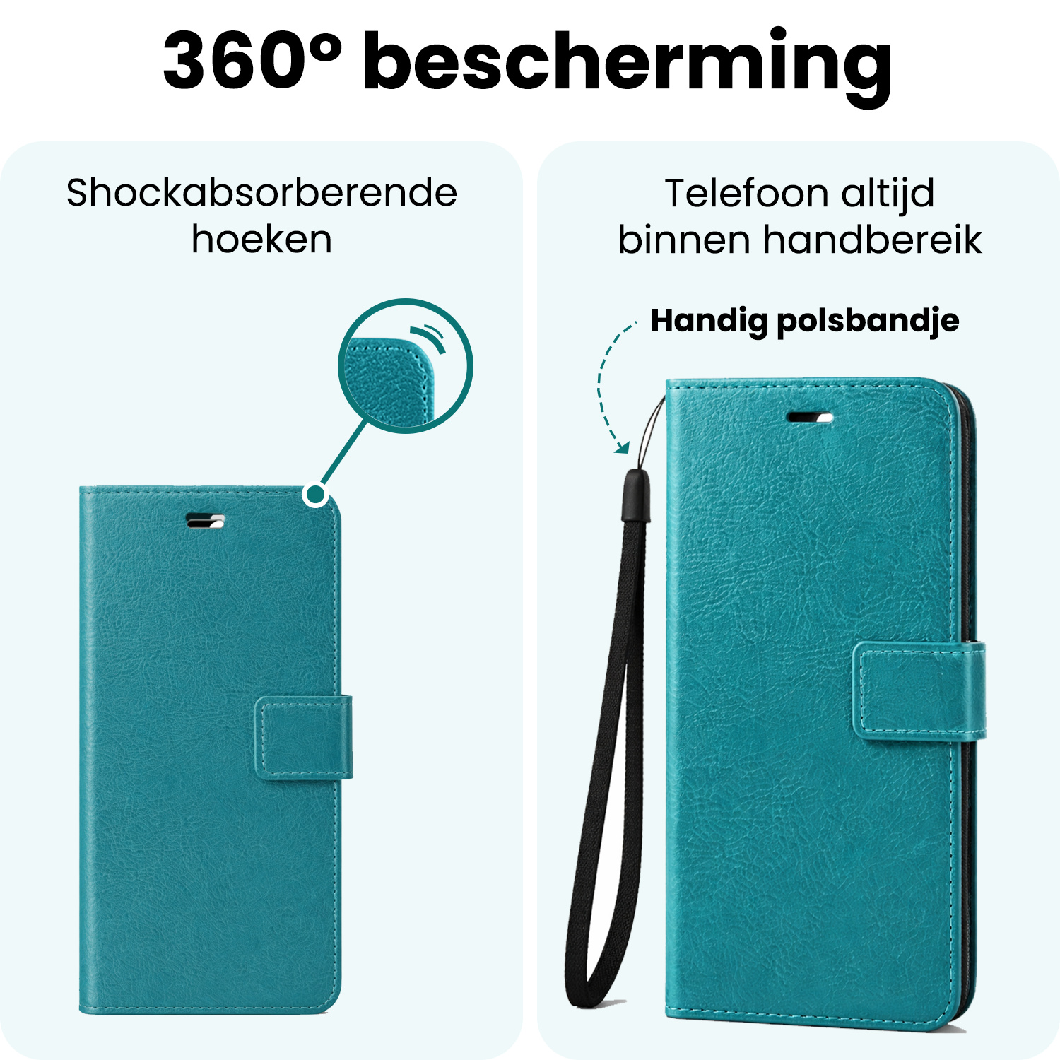 Forterra Forterra Samsung Galaxy S26 Ultra Hoesje Bookcase Met Screenprotector - Turquoise