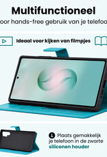 Forterra Forterra Samsung Galaxy S26 Ultra Hoesje Bookcase Met 2x Screenprotector - Turquoise