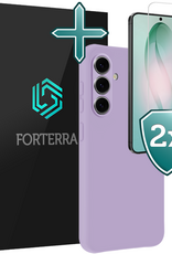 Forterra Forterra Samsung Galaxy S26 Plus Hoesje Siliconen Met 2x Screenprotector - Lila