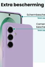 Forterra Forterra Samsung Galaxy S26 Plus Hoesje Siliconen Met 2x Screenprotector - Lila