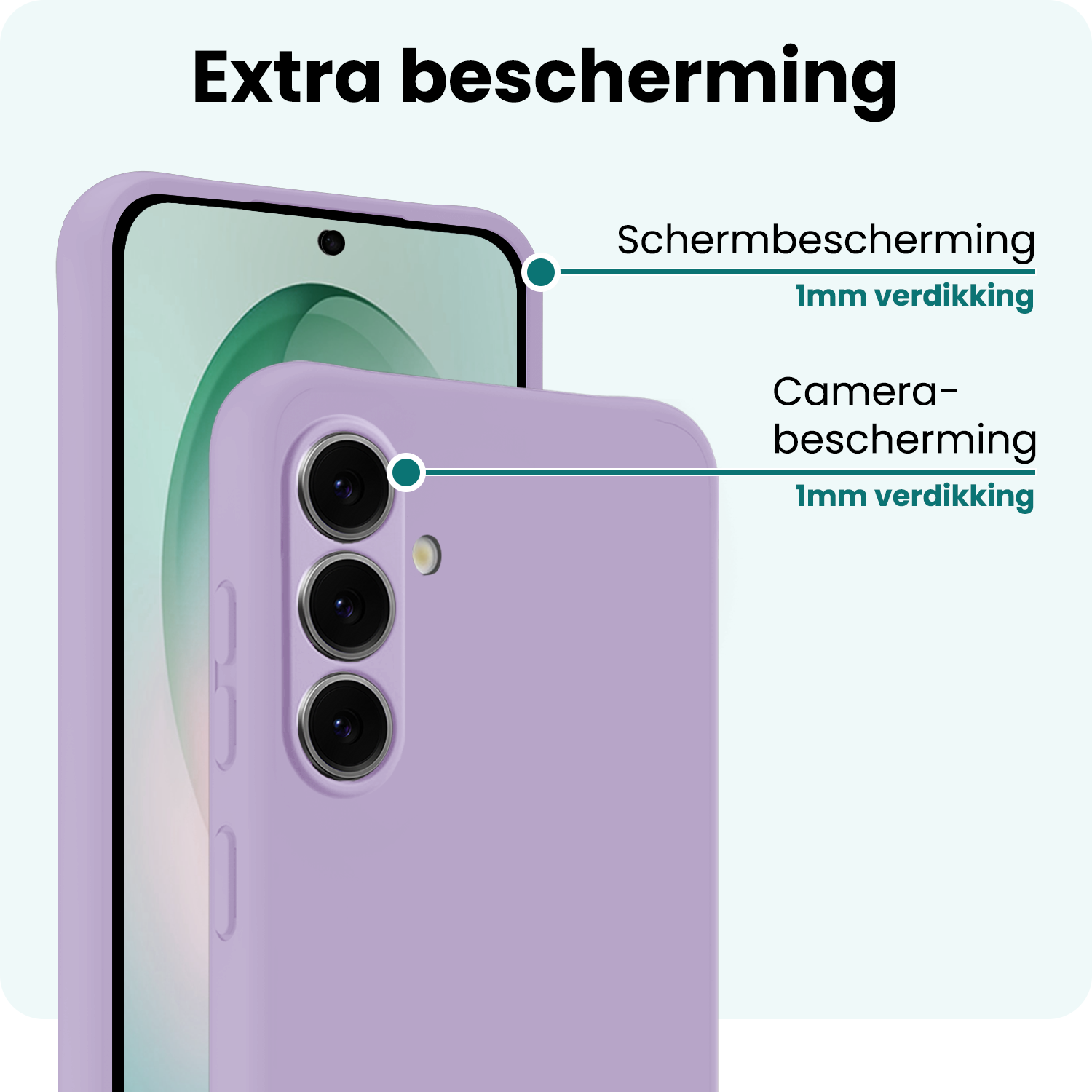 Forterra Forterra Samsung Galaxy S26 Plus Hoesje Siliconen - Lila - 2 PACK