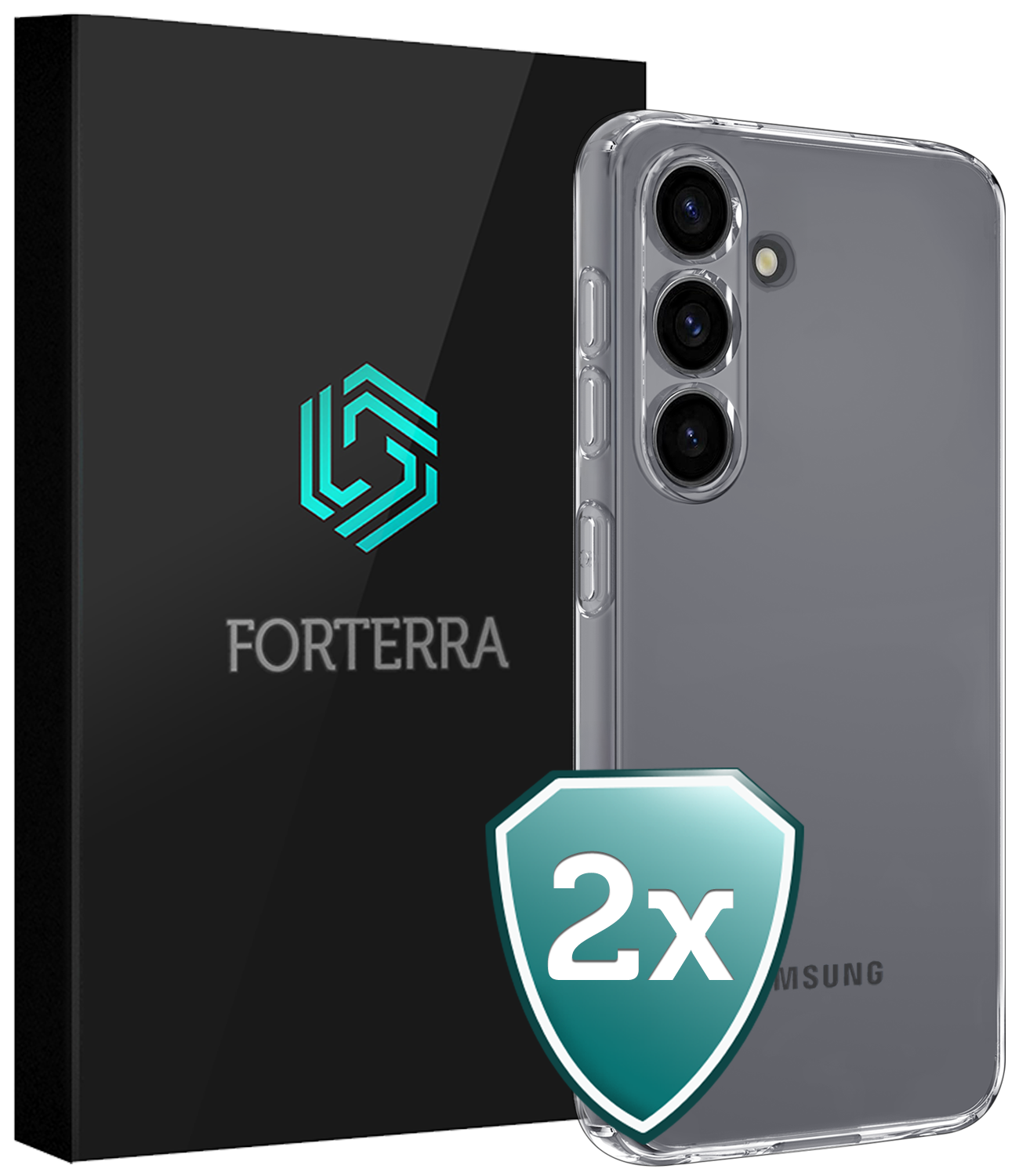 Forterra Forterra Samsung Galaxy S26 Plus Hoesje Siliconen - Transparant - 2 PACK