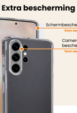 Nomfy Nomfy Samsung Galaxy S26 Ultra Hoesje Siliconen Met 2x Screenprotector - Transparant