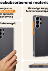 Nomfy Nomfy Samsung Galaxy S26 Ultra Hoesje Siliconen Met 2x Screenprotector - Transparant