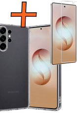 Nomfy Nomfy Samsung Galaxy S26 Ultra Hoesje Siliconen Met Screenprotector - Transparant