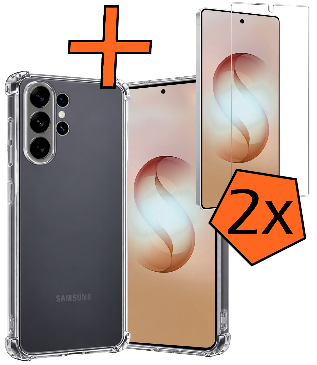 Nomfy Nomfy Samsung Galaxy S26 Ultra Hoesje Shockproof Met 2x Screenprotector