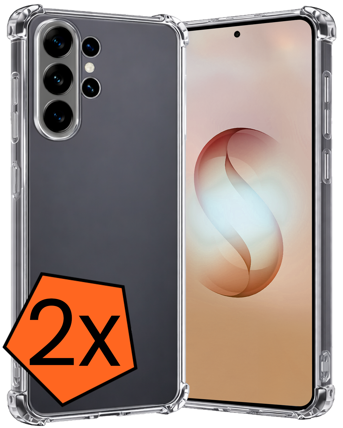 Nomfy Nomfy Samsung Galaxy S26 Ultra Hoesje Shockproof - Transparant - 2 PACK