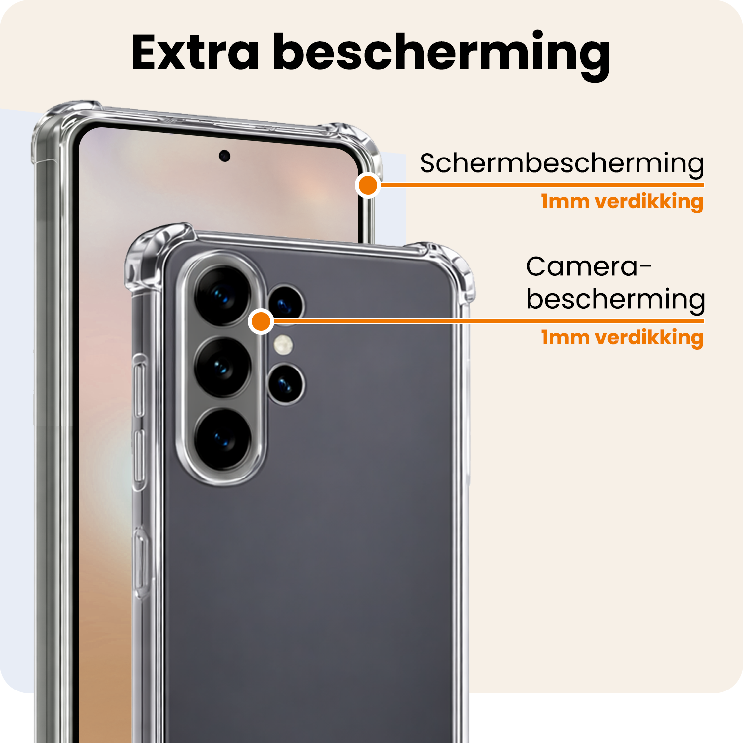 Nomfy Nomfy Samsung Galaxy S26 Ultra Hoesje Shockproof - Transparant