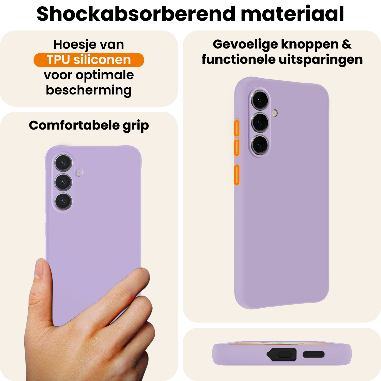 Nomfy Nomfy Samsung Galaxy S26 Plus Hoesje Siliconen - Lila