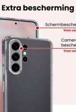 NoXx NoXx Samsung Galaxy S26 Ultra Hoesje Siliconen Met 2x Screenprotector - Transparant