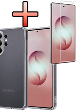 NoXx NoXx Samsung Galaxy S26 Ultra Hoesje Siliconen Met Screenprotector - Transparant