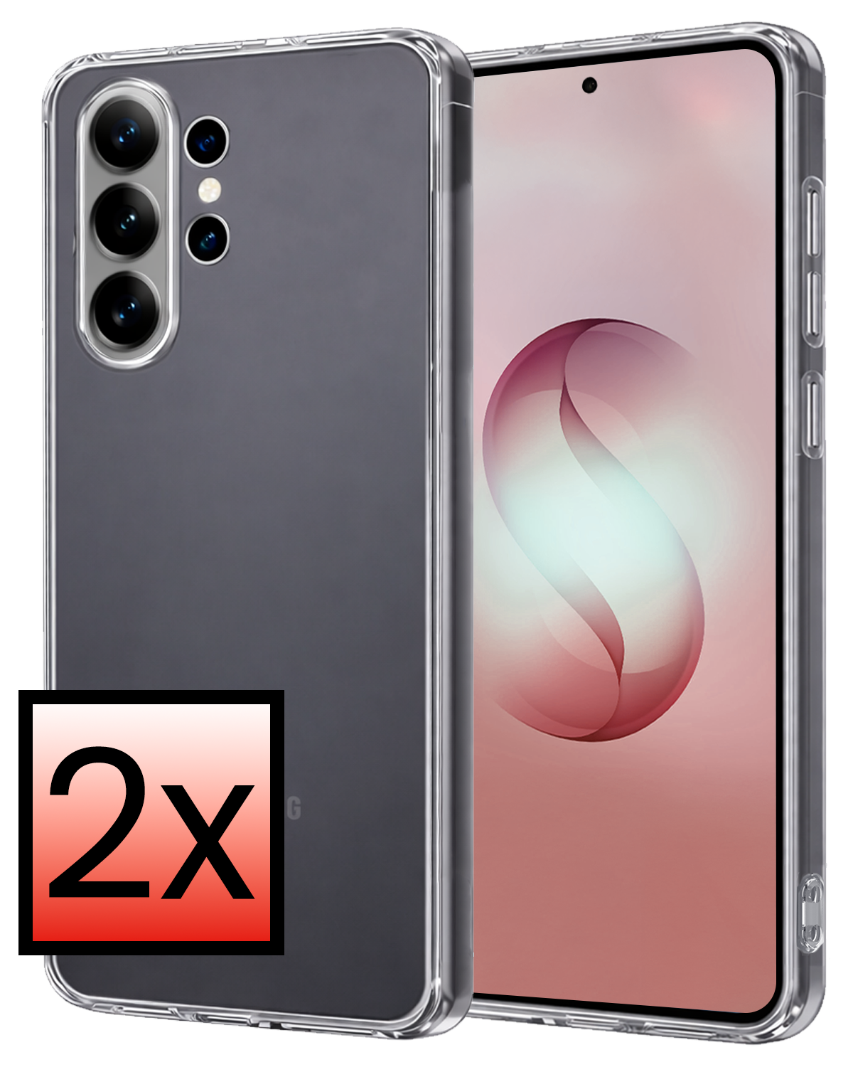 NoXx NoXx Samsung Galaxy S26 Ultra Hoesje Siliconen - Transparant - 2 PACK