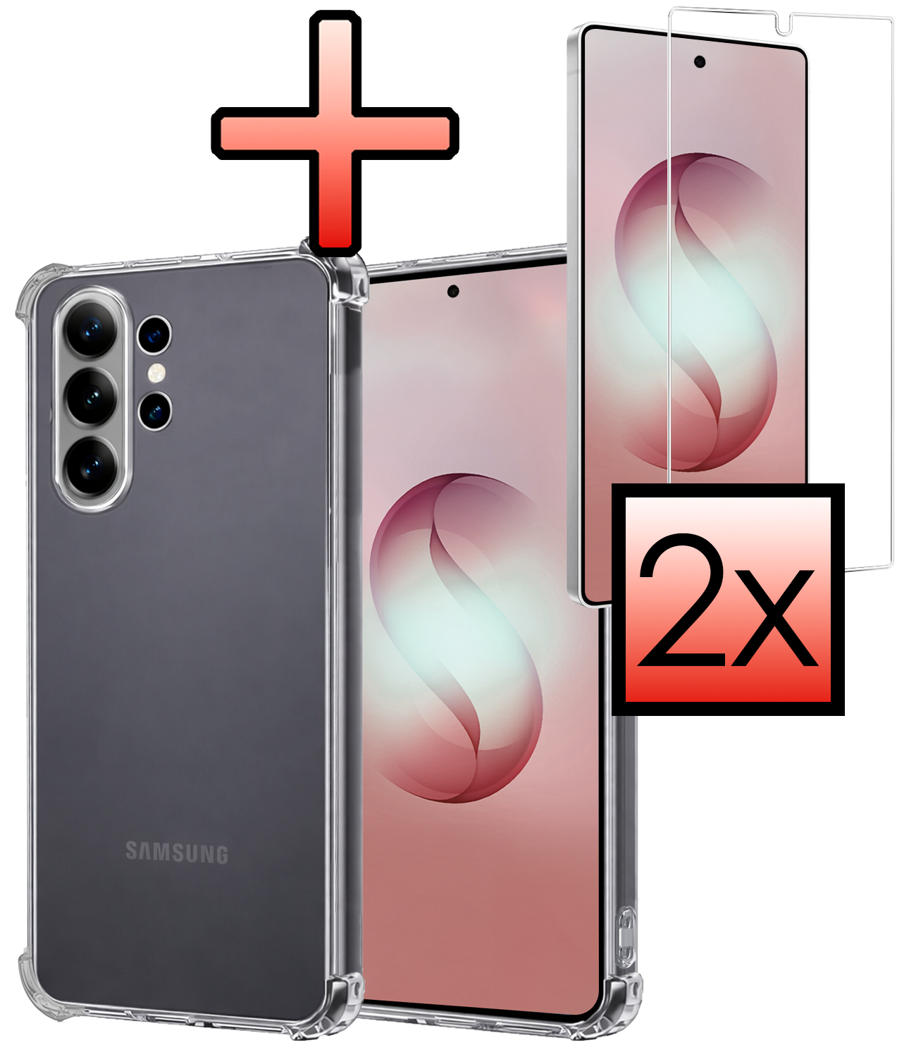 NoXx NoXx Samsung Galaxy S26 Ultra Hoesje Shockproof Met 2x Screenprotector