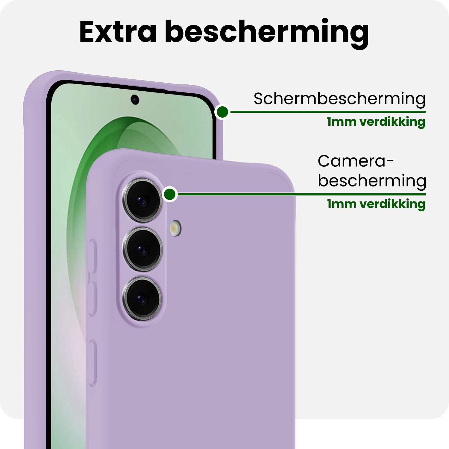 BASEY. BASEY. Samsung Galaxy S26 Plus Hoesje Siliconen Met 2x Screenprotector - Lila