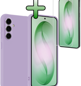 BASEY. BASEY. Samsung Galaxy S26 Plus Hoesje Siliconen Met Screenprotector - Lila