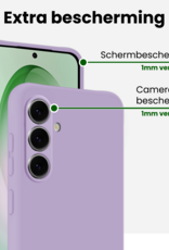 BASEY. BASEY. Samsung Galaxy S26 Plus Hoesje Siliconen Met Screenprotector - Lila