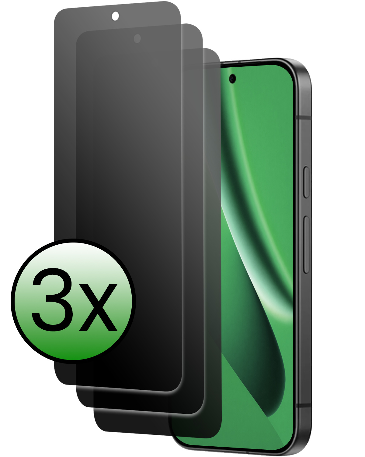 BASEY. BASEY. Google Pixel 10a Screenprotector Glas Privacy - 3 PACK