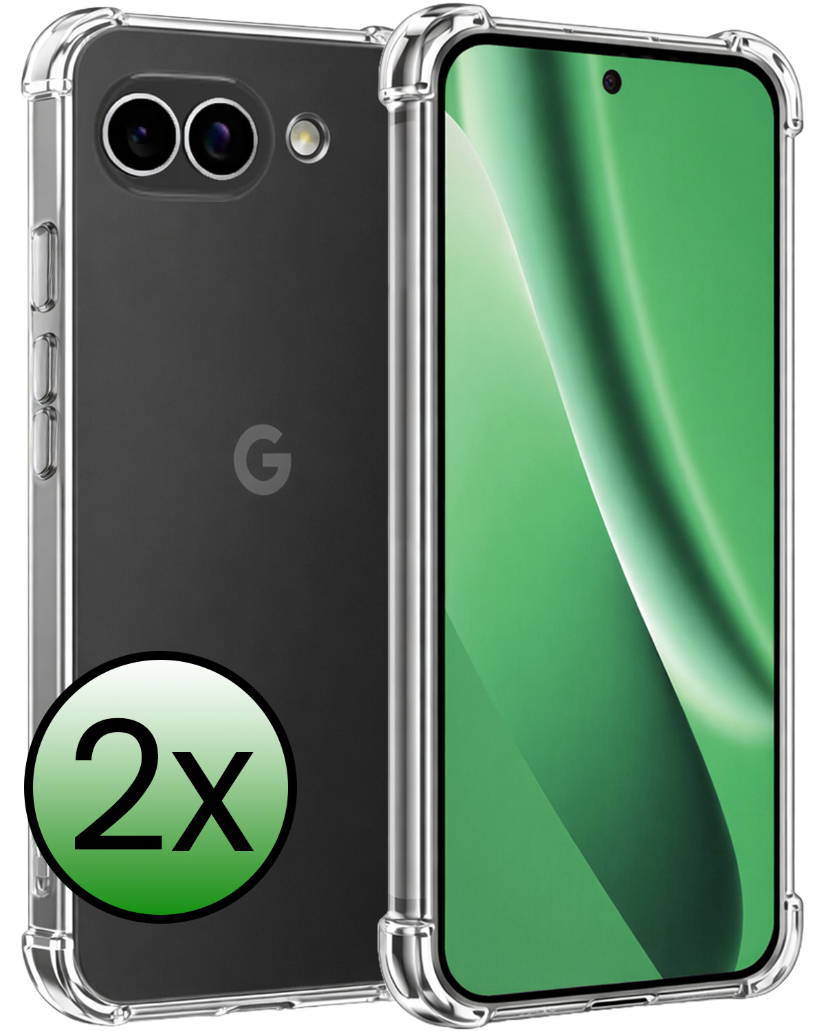 BASEY. BASEY. Google Pixel 10a Hoesje Shockproof - Transparant - 2 PACK