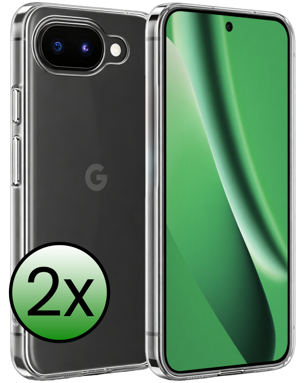 BASEY. BASEY. Google Pixel 10a Hoesje Siliconen - Transparant - 2 PACK